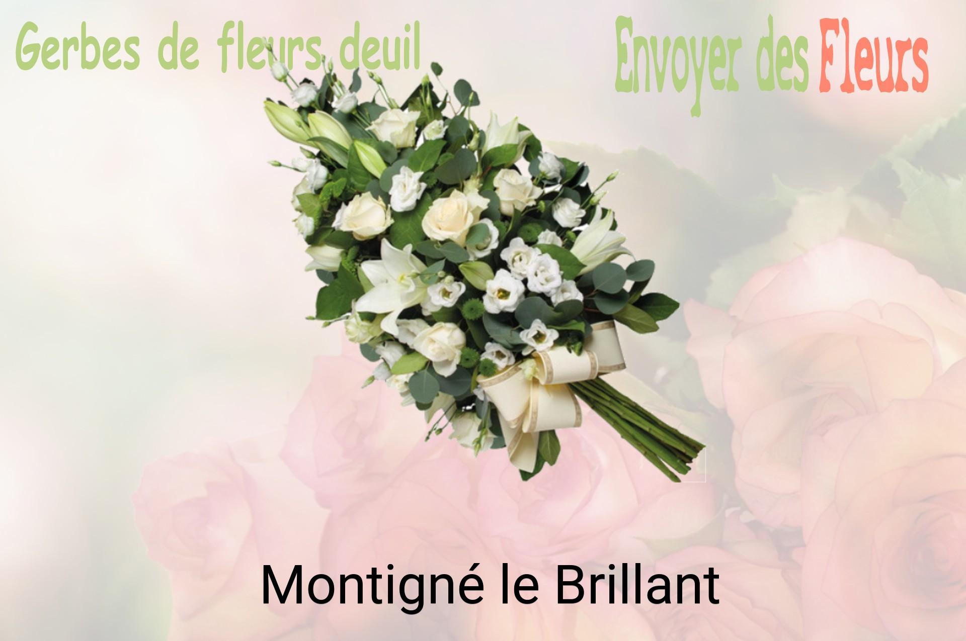 Gerbe de fleurs de deuil livrée à Montigné-le-Brillant